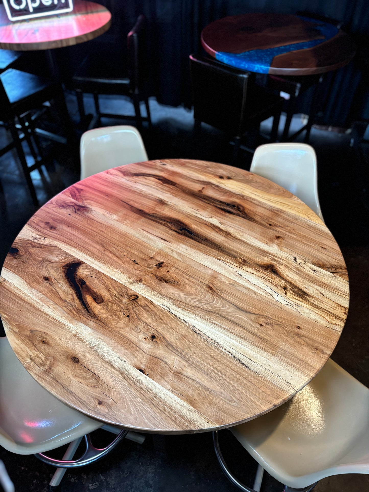 Round Hickory Dining Table