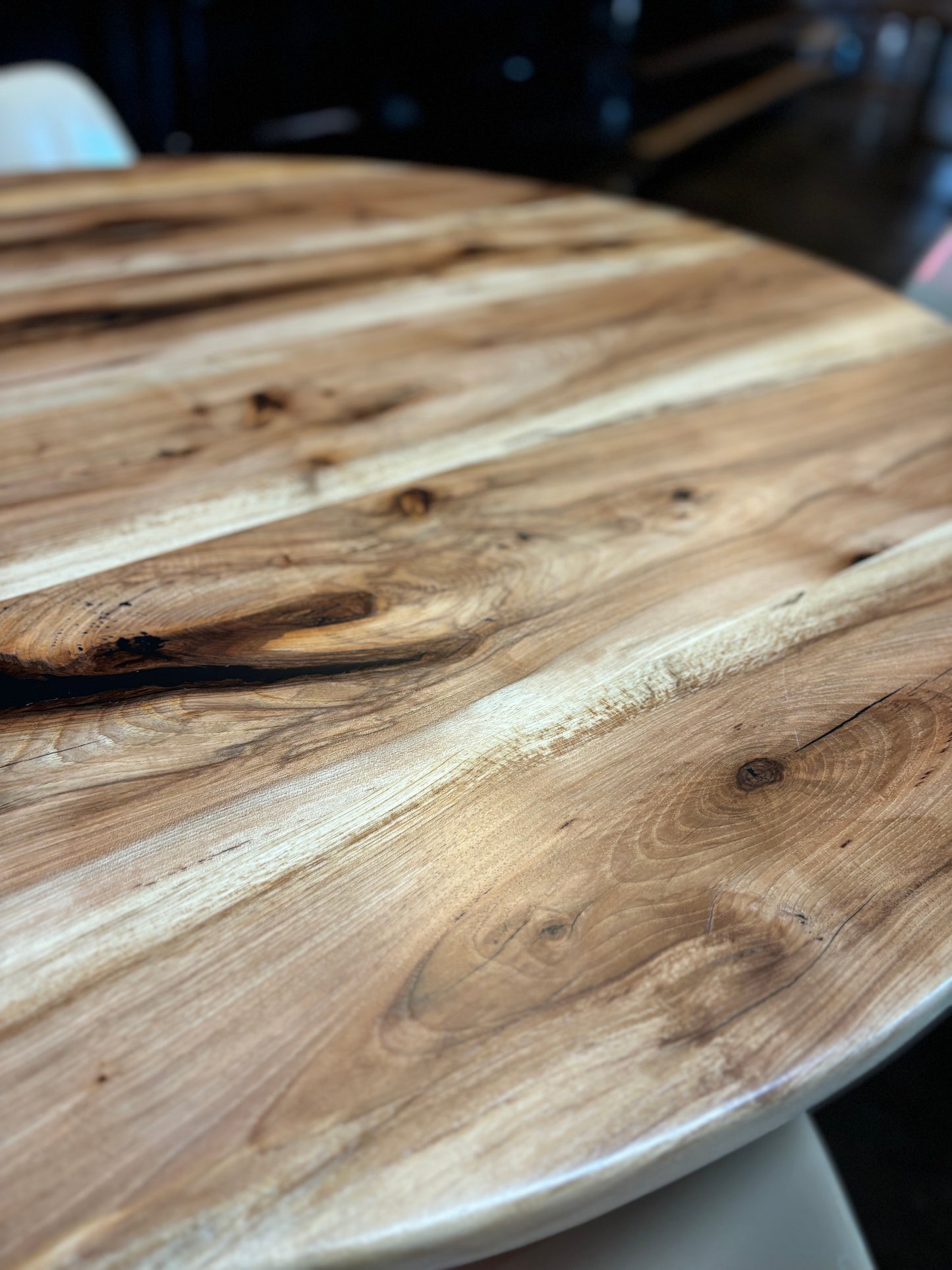 Round Hickory Dining Table