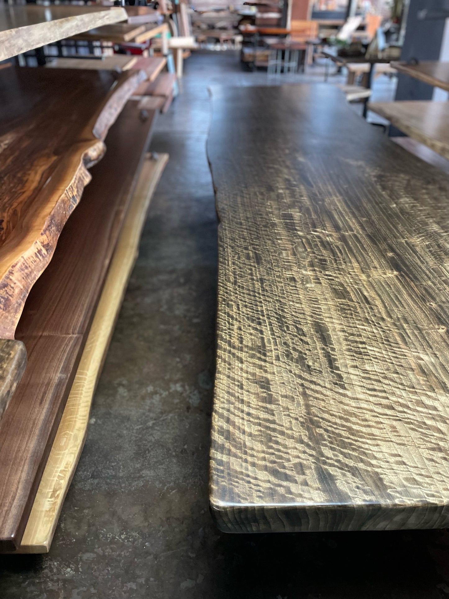 Blackened Eastern Cottonwood Slab Tabletop