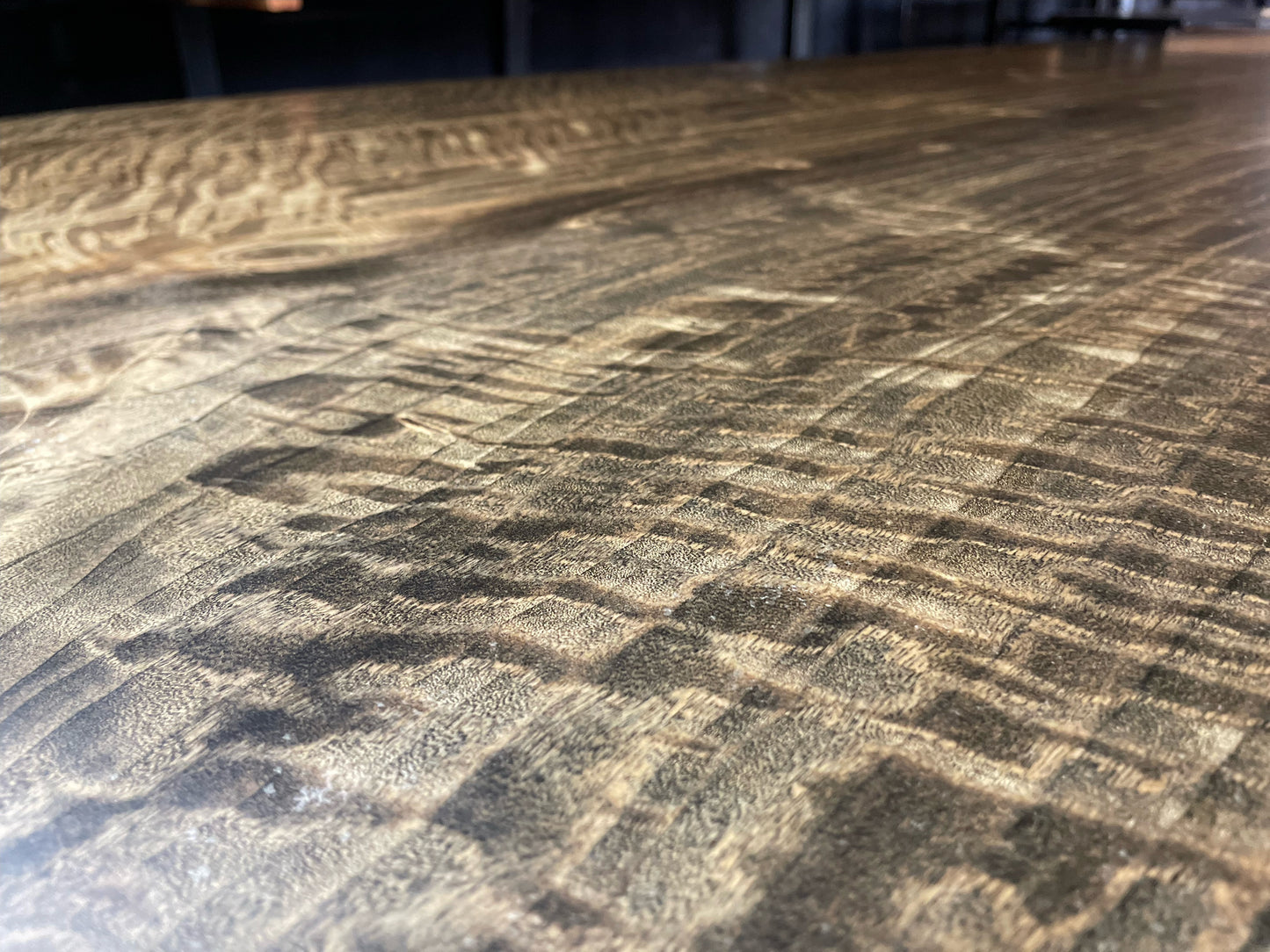 Blackened Eastern Cottonwood Slab Tabletop