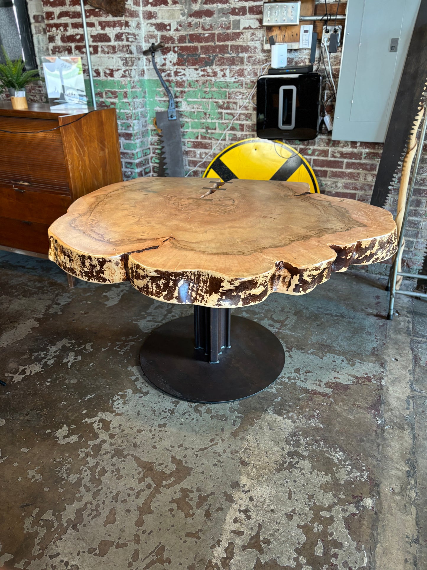 Organically Round Maple Dining Table