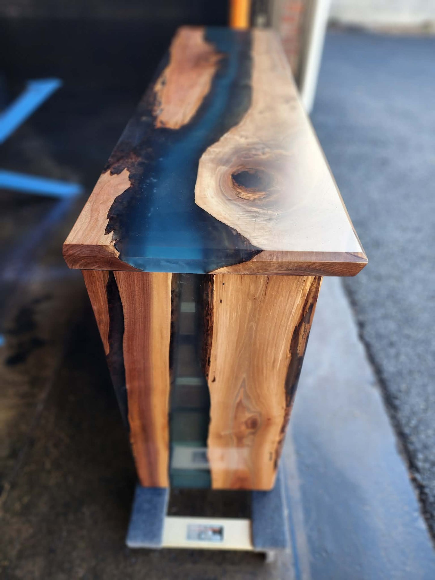 Epoxy Walnut Console Dresser