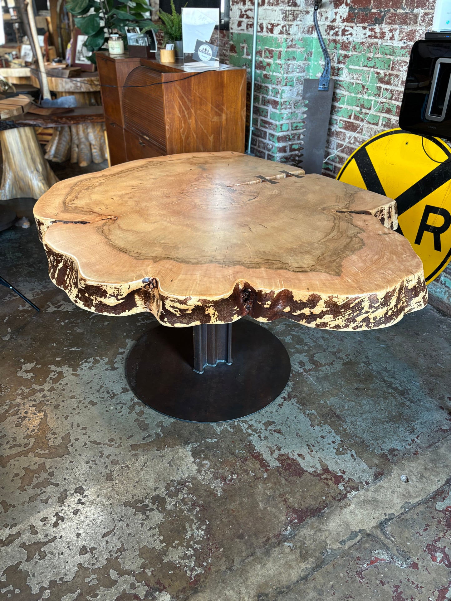 Organically Round Maple Dining Table