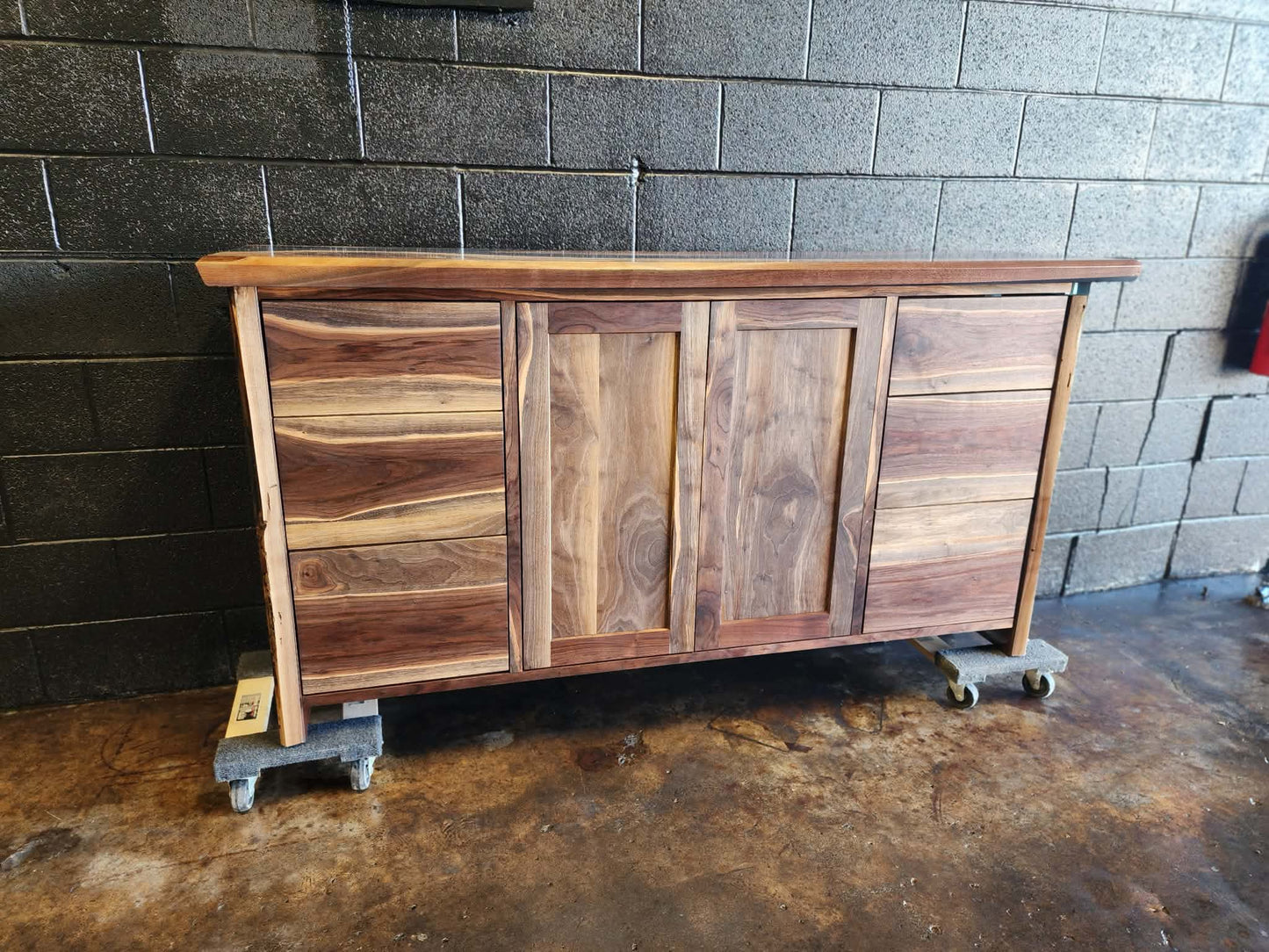 Epoxy Walnut Console Dresser