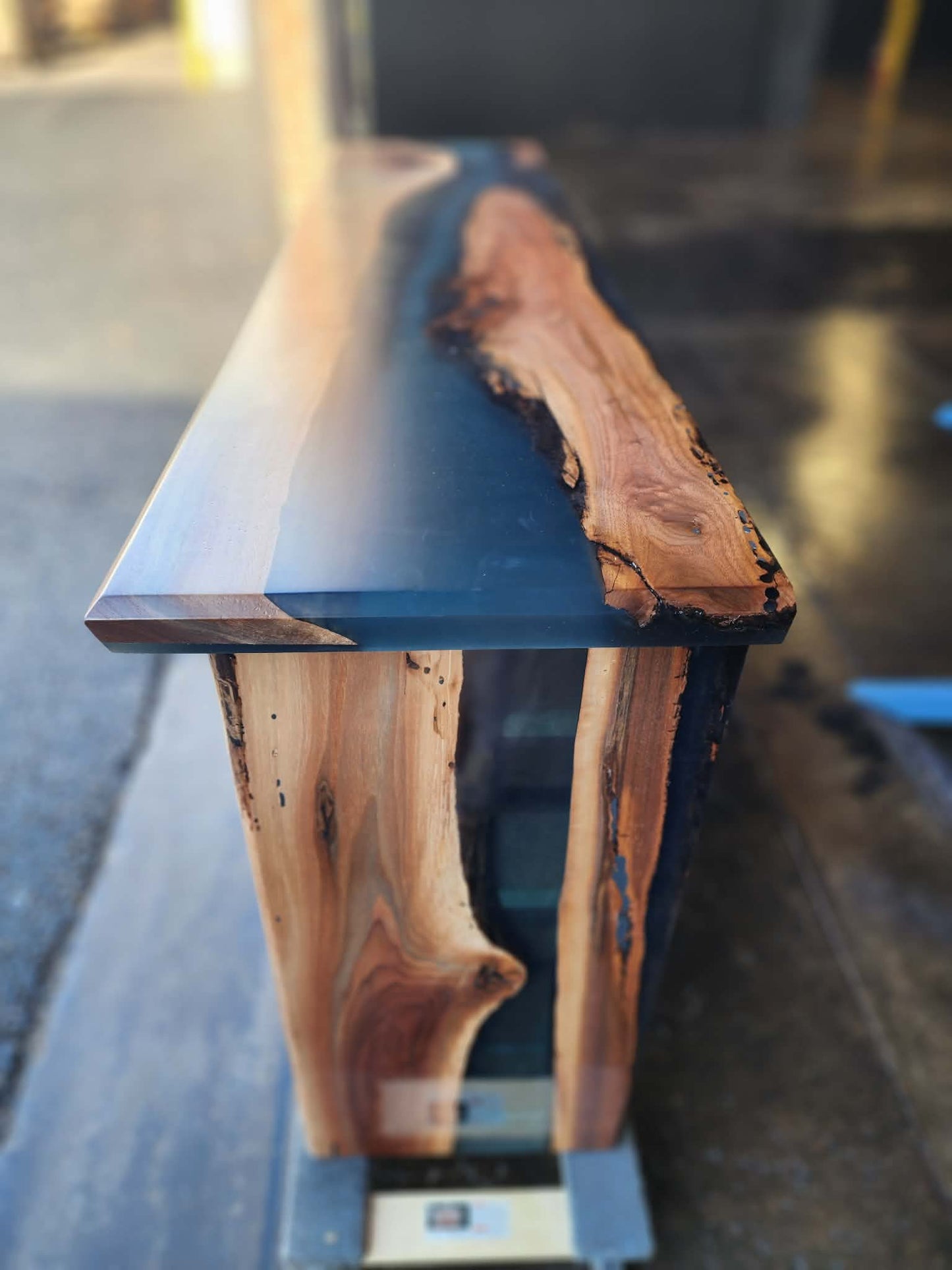 Epoxy Walnut Console Dresser