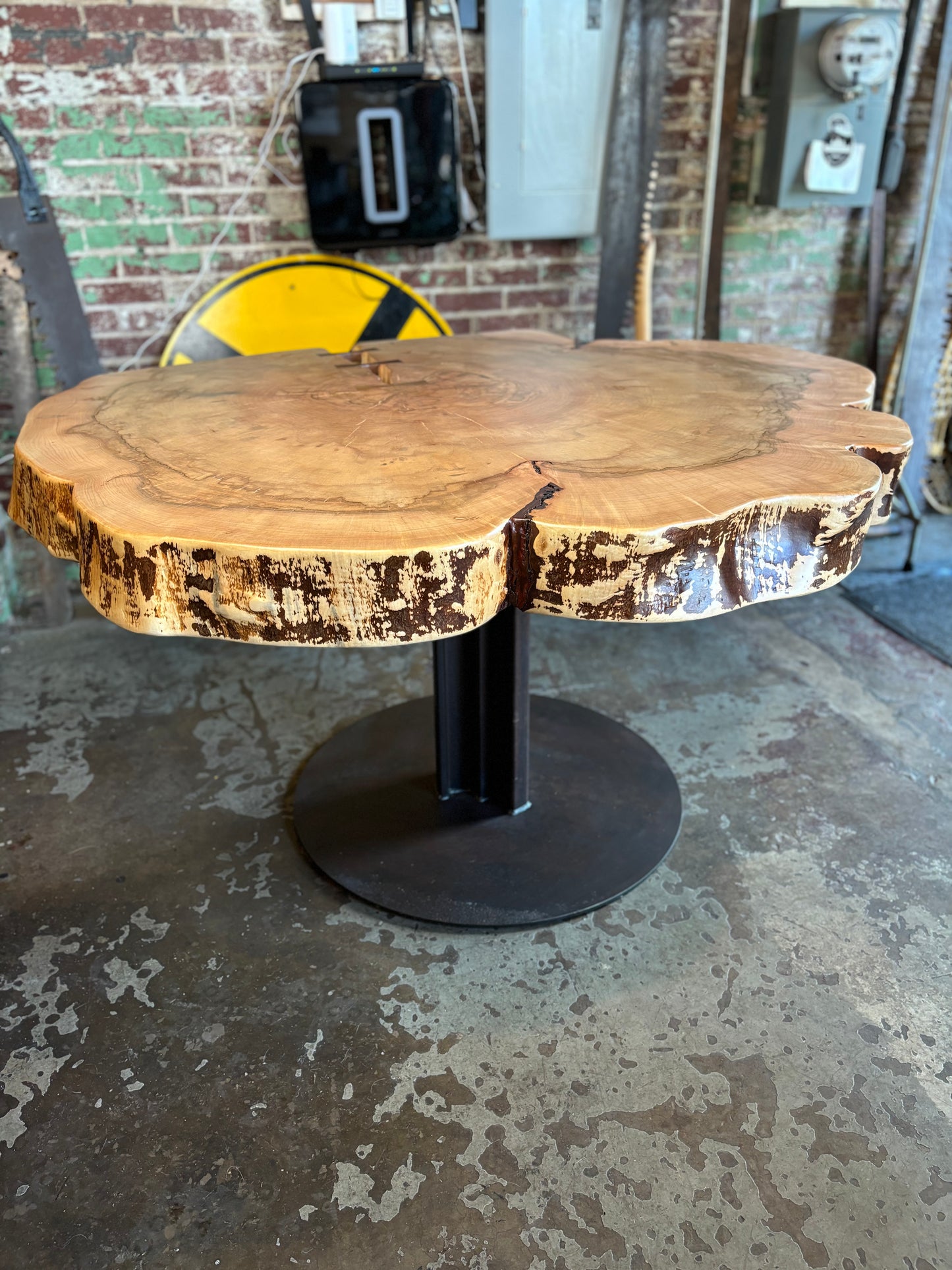 Organically Round Maple Dining Table