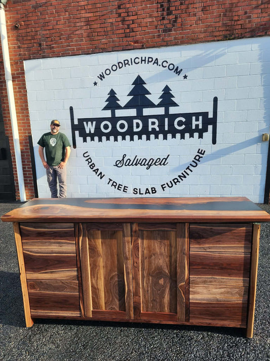 Epoxy Walnut Console Dresser