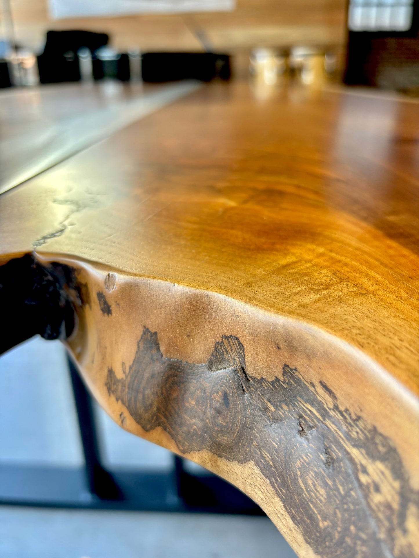 Black Walnut & Aluminum Inlay Dining Table