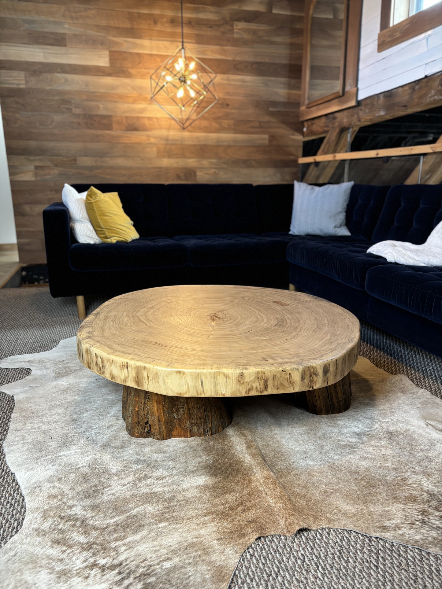 Organically Round Cottonwood Coffee Table