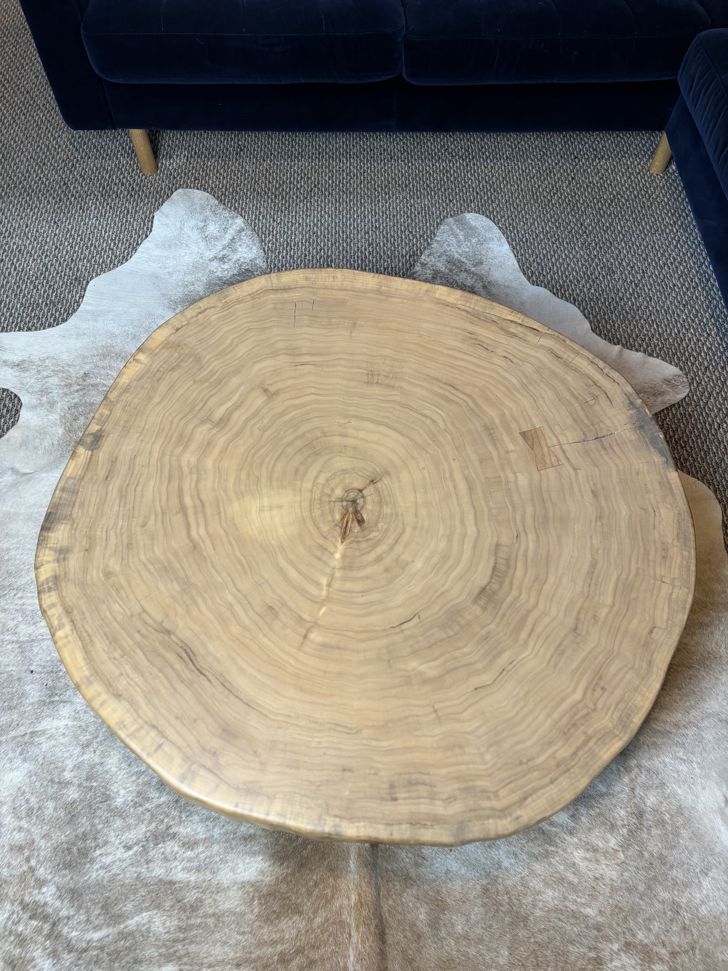 Organically Round Cottonwood Coffee Table