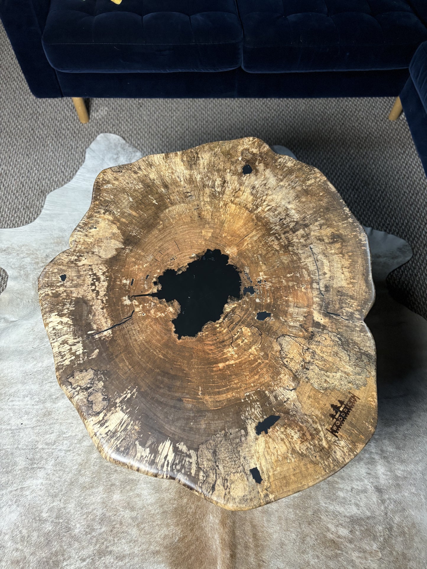 Round Spalted Maple Coffee Table