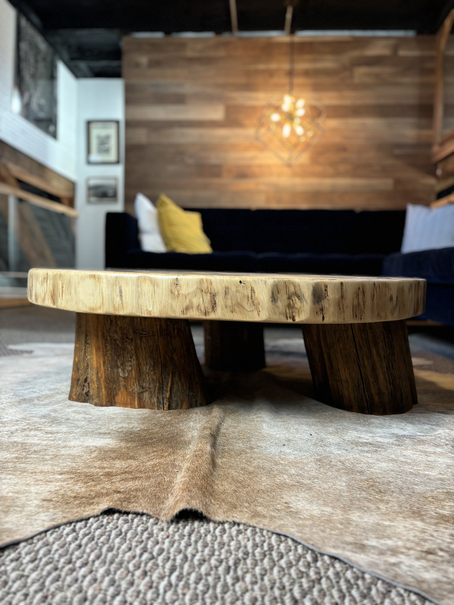 Organically Round Cottonwood Coffee Table