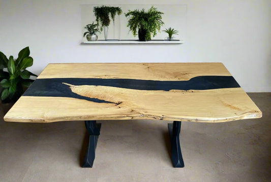 Black Epoxy River Dining Table