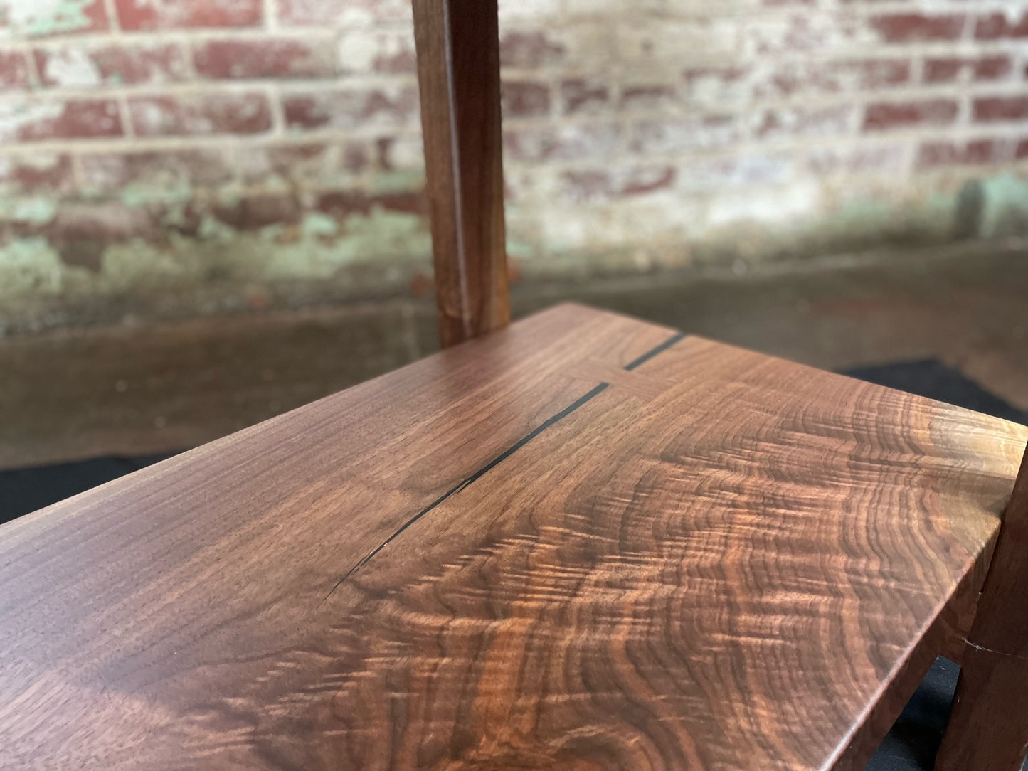 Black with Purple Flake Walnut Console Table