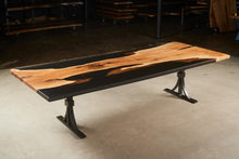 Load image into Gallery viewer, Butternut with Dark Epoxy Table #16
